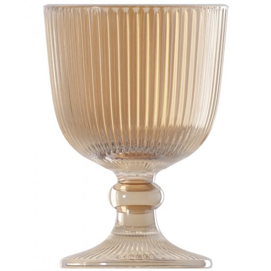 Taça Avulsa 380ml De Vidro Lines Ambar 